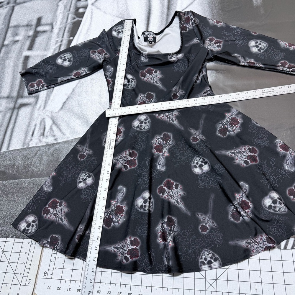 Alchemy By Hell Bunny Women’s Medium Dark Valentine Dress A49 View 6